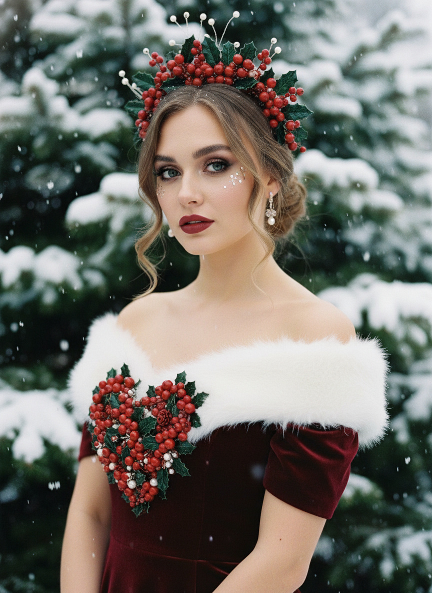 AI Christmas Snowfield