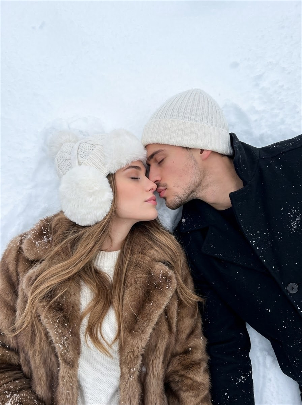 AI Embracing in the Snow Generator