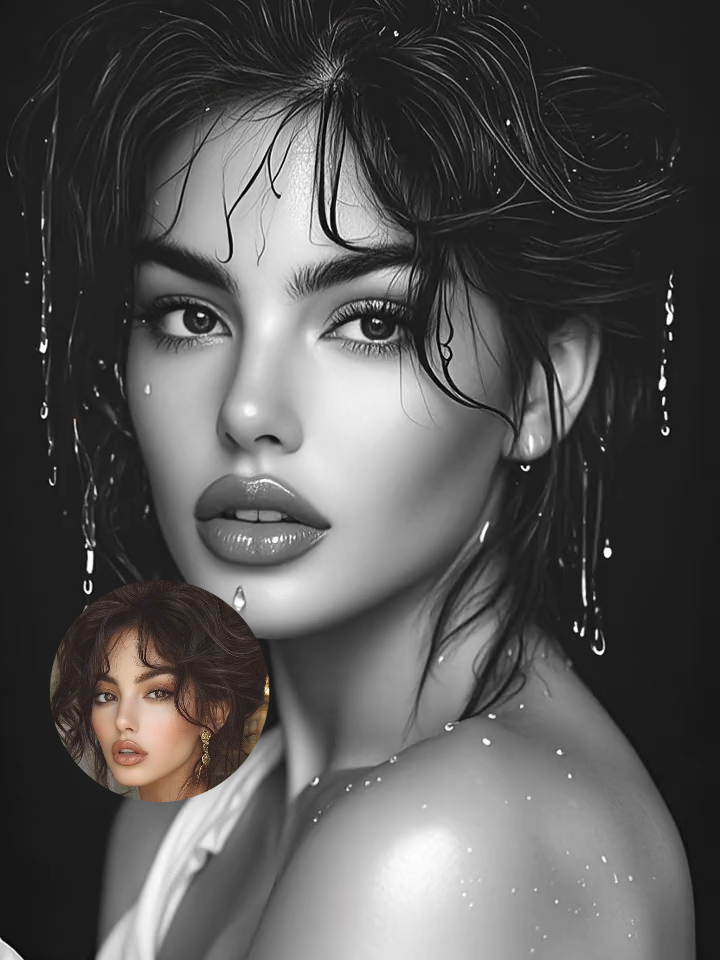 Black and white - single person