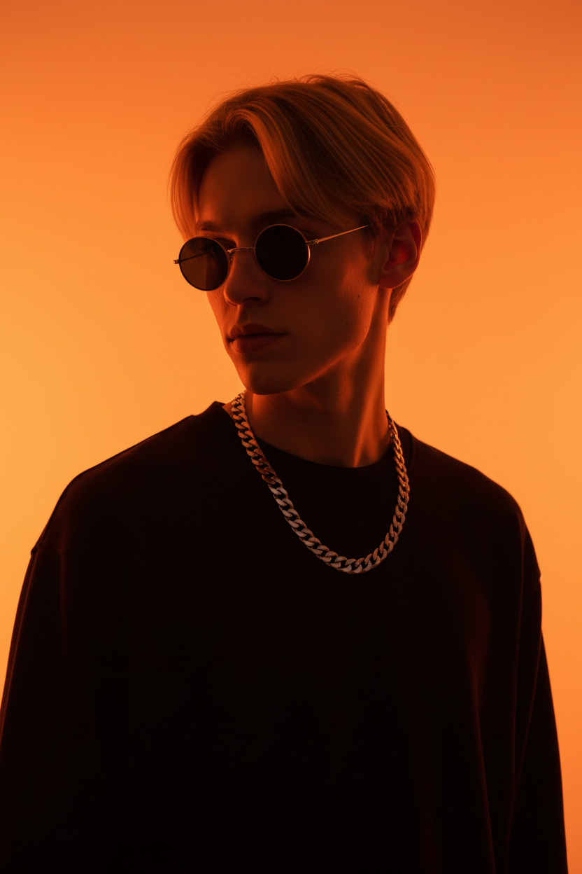 Cinematic-style stylized portrait