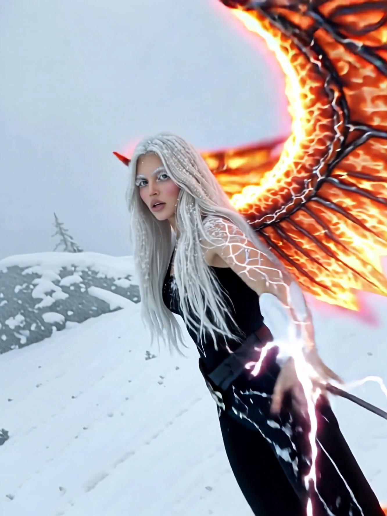 Three Mythical Gods' Wings of Light